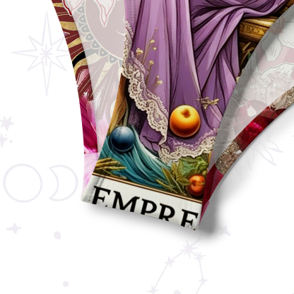 Purplehecate Divine Empress Tarot Collage Crisscross Tie-Back Bikini Set