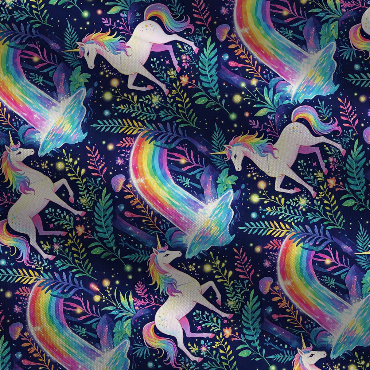 Purplehecate Rainbow Forest Unicorn Tie Shoulder Maxi Dress