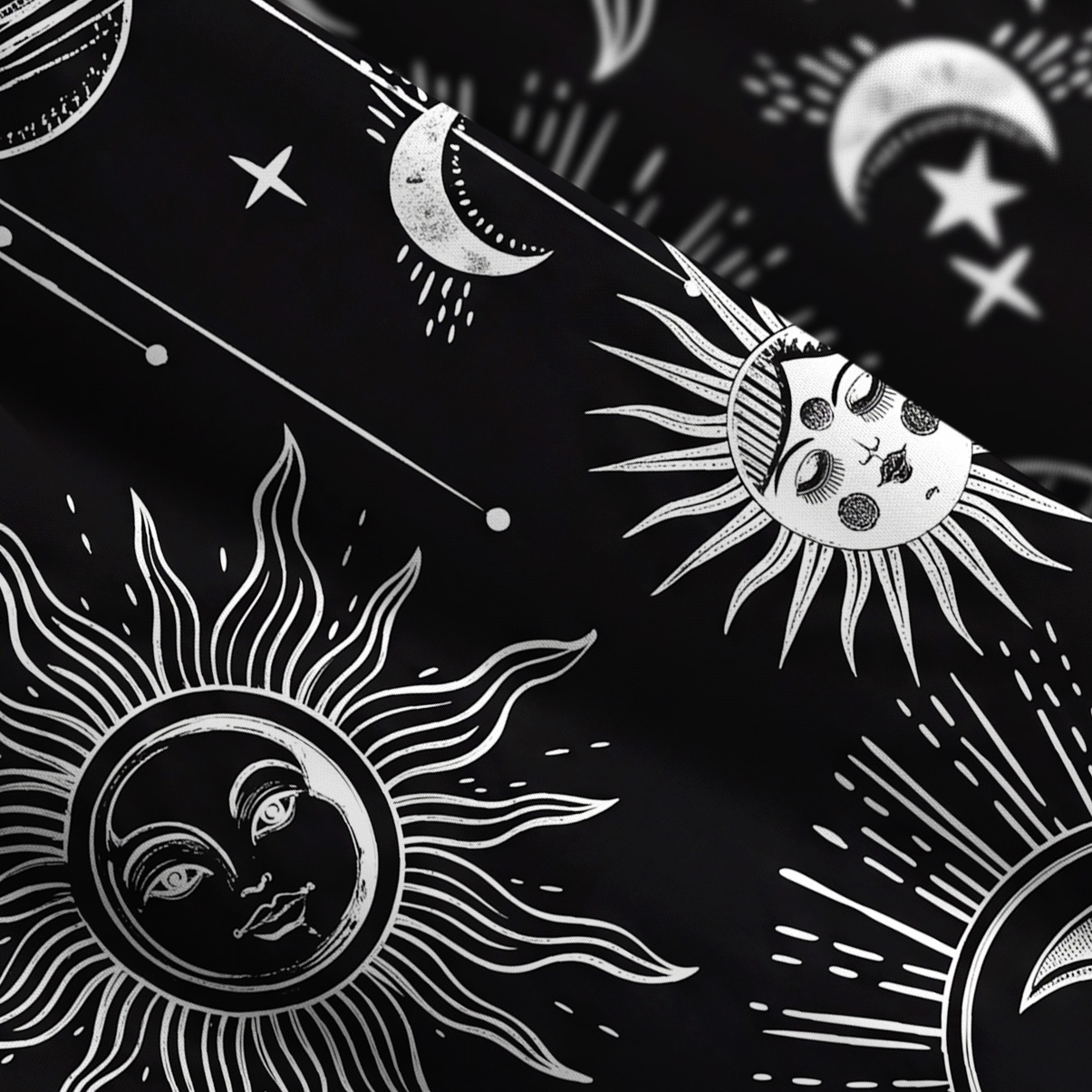 Purplehecate Celestial Moon Sun Wide Straps Maxi Dress