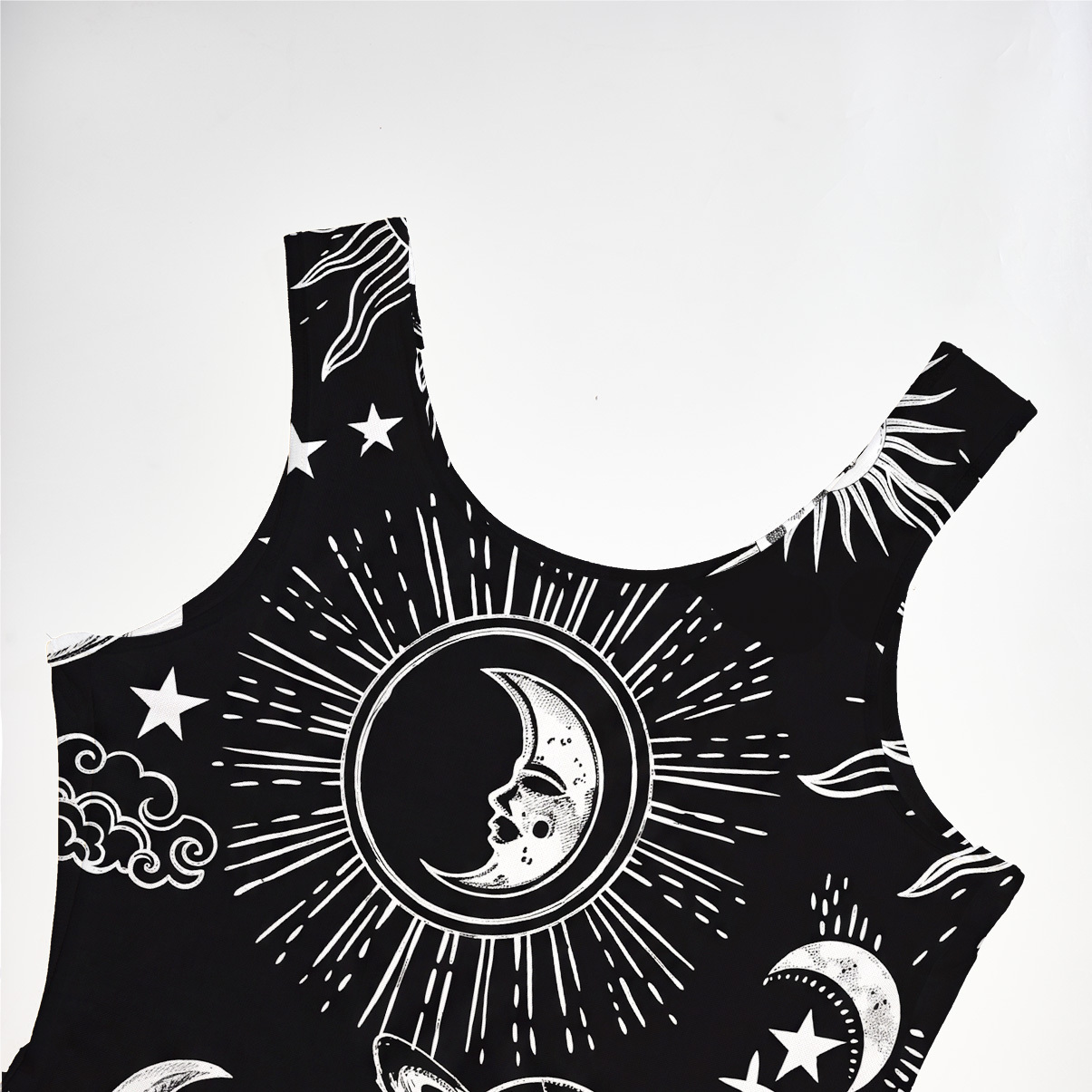 Purplehecate Celestial Moon Sun Mesh Maxi Tank Beach Dress