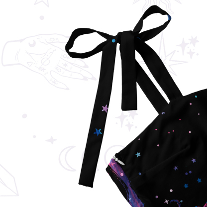 Purplehecate Ombre Octopus Glitter Tentacles Tie Shoulder Maxi Dress