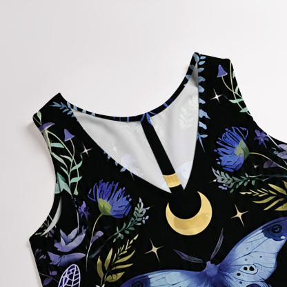 Purplehecate Moon Moth Witchery Wide Leg Jumpsuit