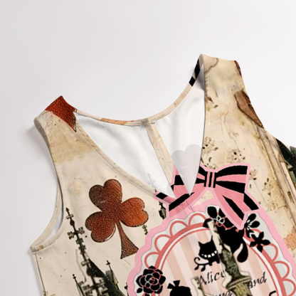 Purplehecate Wonderland Alice’s Tea Party Wide Leg Jumpsuit