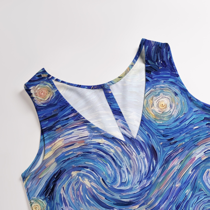 Purplehecate Starry Mystic Night Garden Cat Wide Leg Jumpsuit