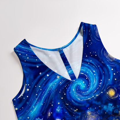 Purplehecate Moonlit Witch & Starry Cat Wide Leg Jumpsuit