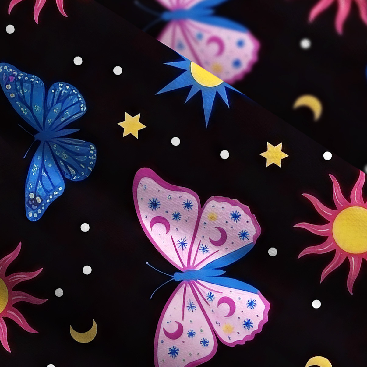 Purplehecate Starlit Butterfly Wide Straps Maxi Dress
