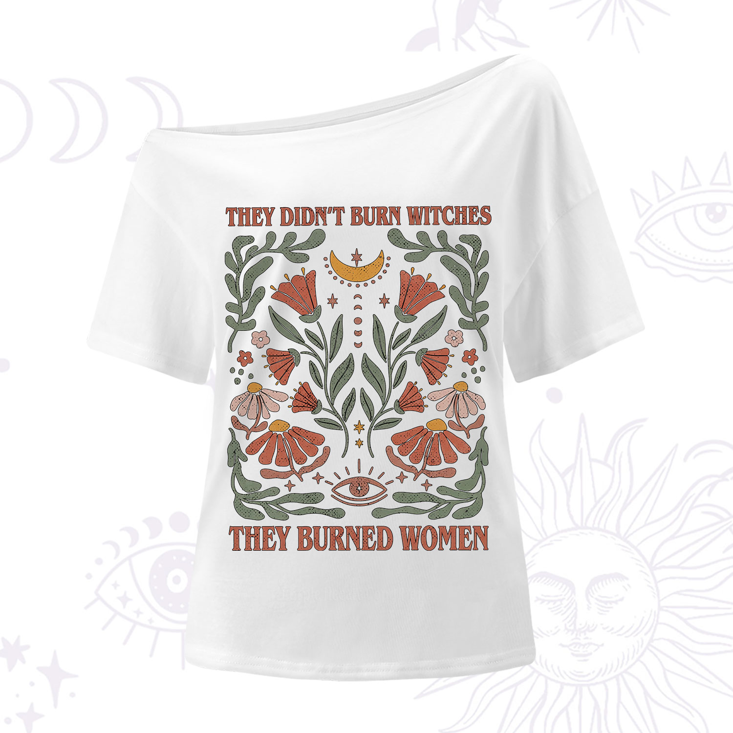Purplehecate They Didn't Burn Witches They Burned Women One Shoulder T-Shirt