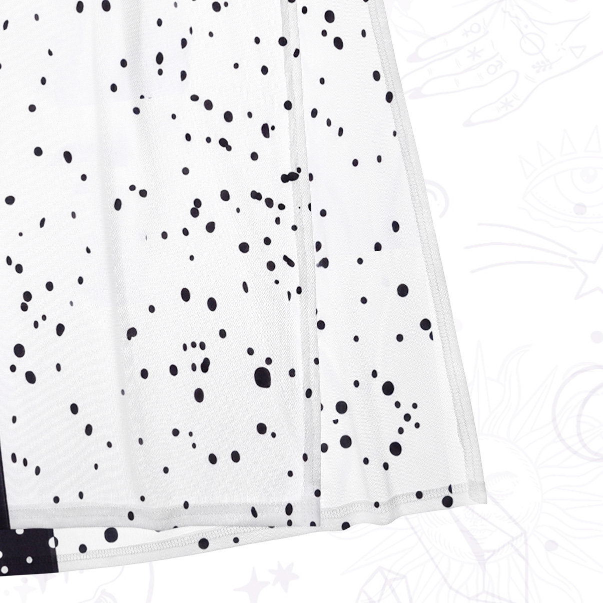 Purplehecate Black & White Eclipse Butterfly Mesh Maxi Tank Beach Dress