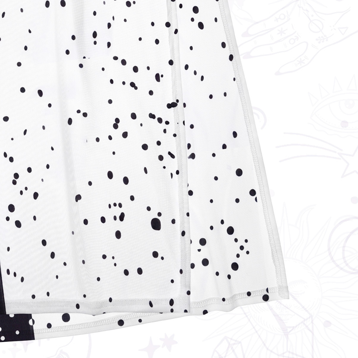 Purplehecate Black & White Eclipse Butterfly Mesh Maxi Tank Beach Dress