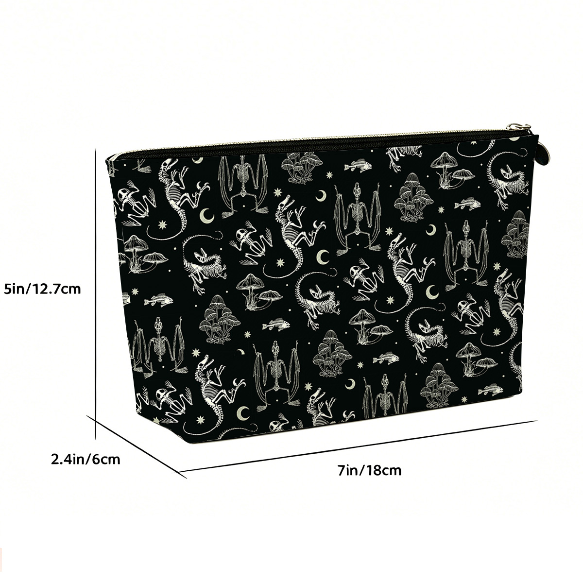 Purplehecate Prehistoric Fantasy Zip Makeup Bag