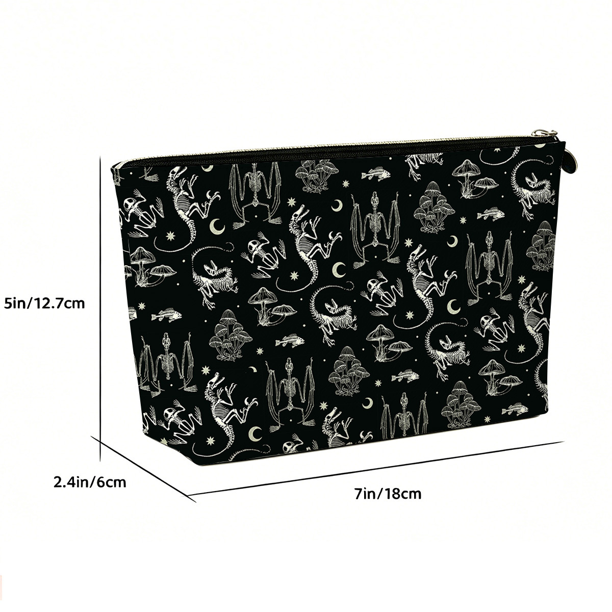 Purplehecate Prehistoric Fantasy Zip Makeup Bag