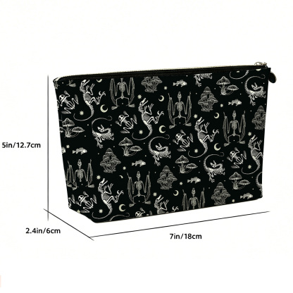 Purplehecate Prehistoric Fantasy Zip Makeup Bag
