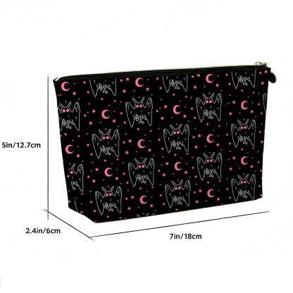 Purplehecate Witchy Mothman Night Zip Makeup Bag