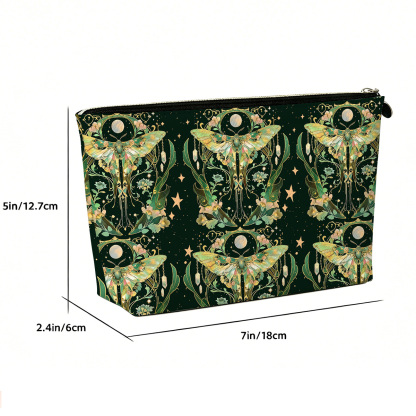 Purplehecate Moon Moth Rave Zip Makeup Bag