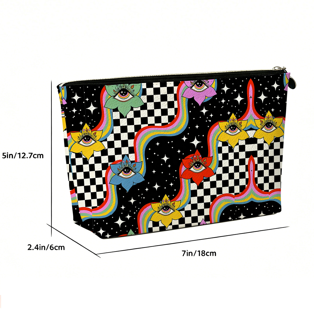 Purplehecate Enchanted Mushroom Eye Blossom Zip Makeup Bag
