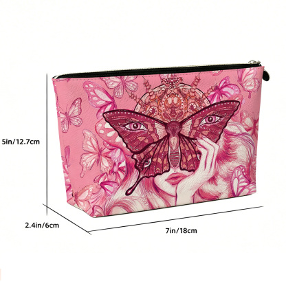 Purplehecate Butterfly Witchy Zip Makeup Bag