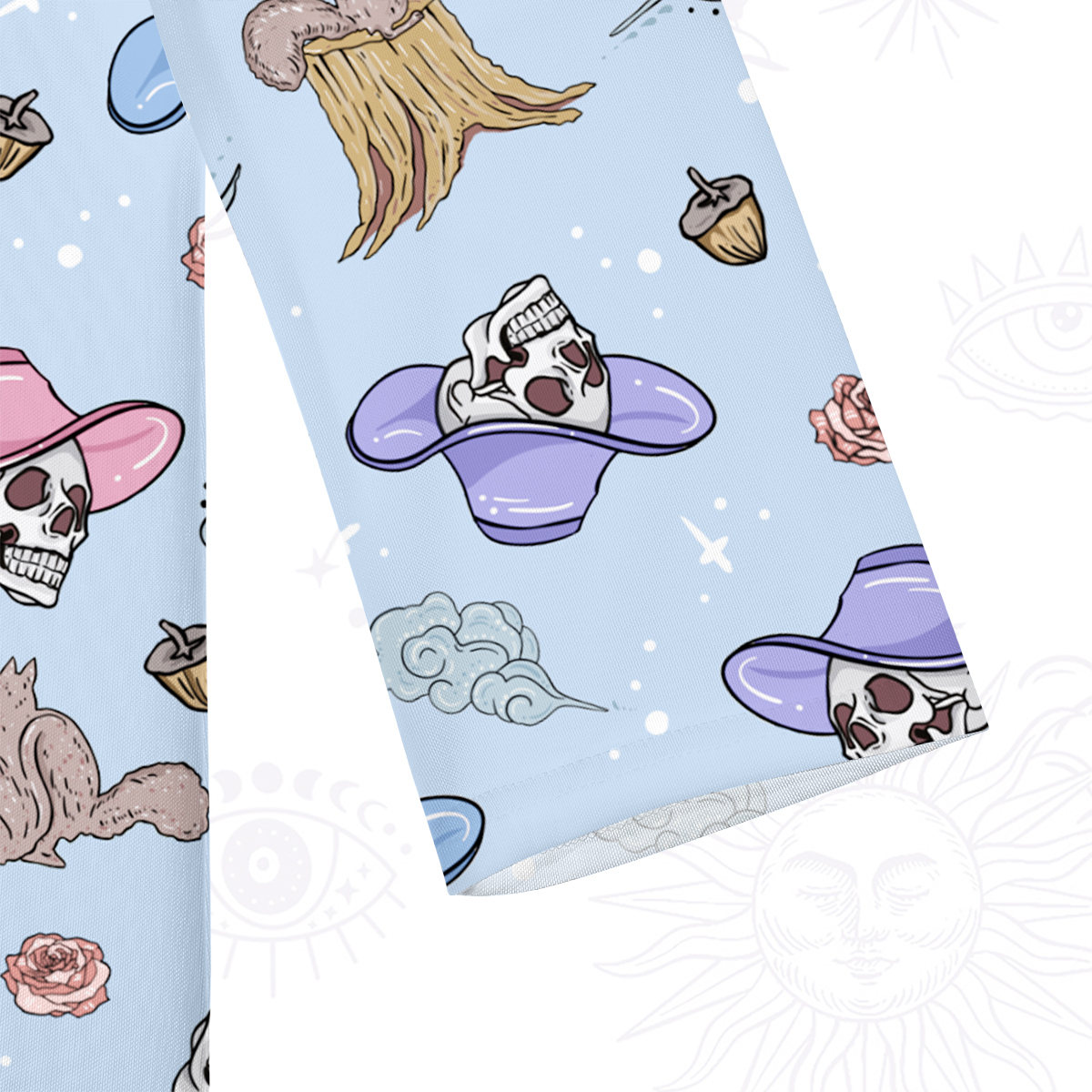 Purplehecate Magical Cowboy Skull Beachwear Cover-Up Dress