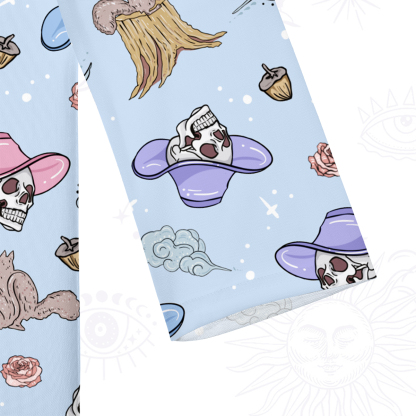 Purplehecate Magical Cowboy Skull Beachwear Cover-Up Dress