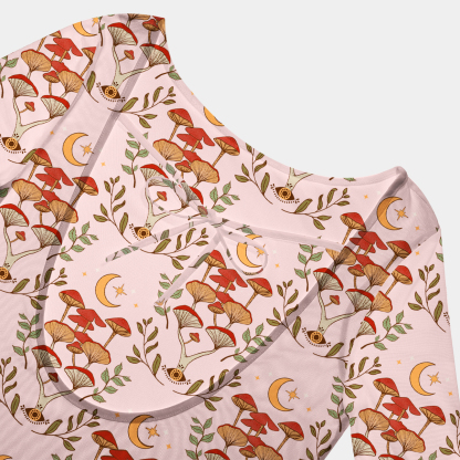 Purplehecate Psychedelic Mushrooms Beachwear Cover-Up Dress