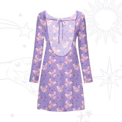 Purplehecate Mystical Sphynx Cat Beachwear Cover-Up Dress