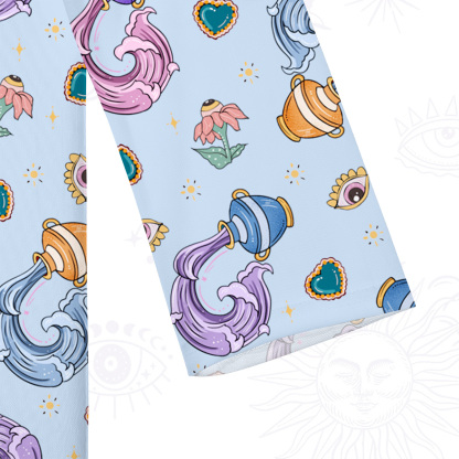 Purplehecate Aquarius Spirit Zodiac Beachwear Cover-Up Dress