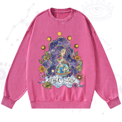 Purplehecate Mother Ship Washed Sweatshirt