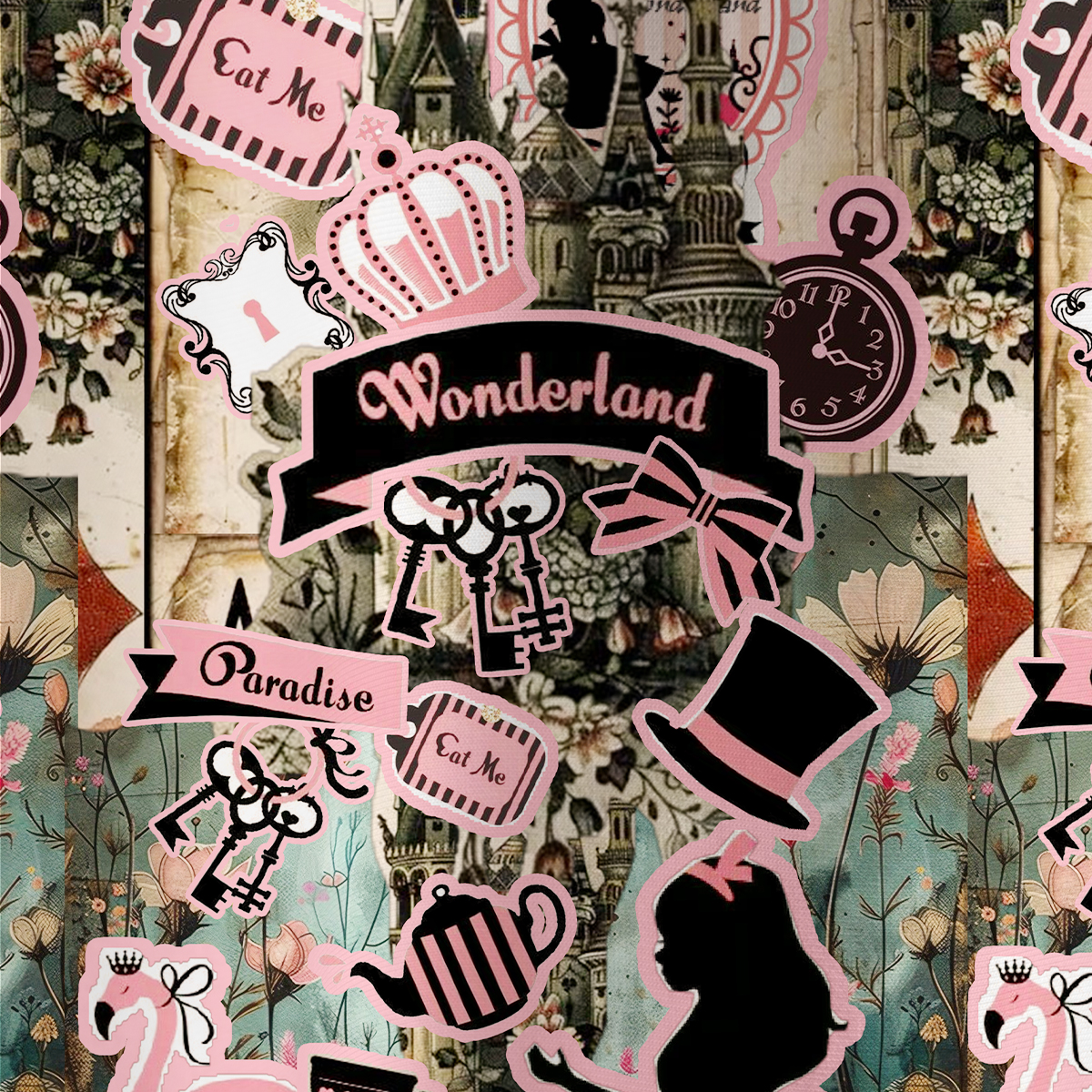 Purplehecate Wonderland Alice’s Tea Party All Over Print T-Shirt