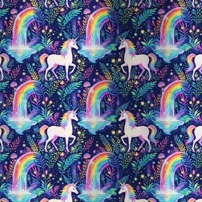 Purplehecate Rainbow Forest Unicorn Magic All Over Print T-Shirt
