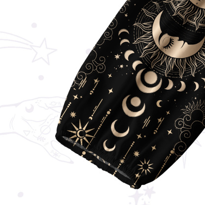 Purplehecate Lunar Eclipse Split Neck Tie Blouse