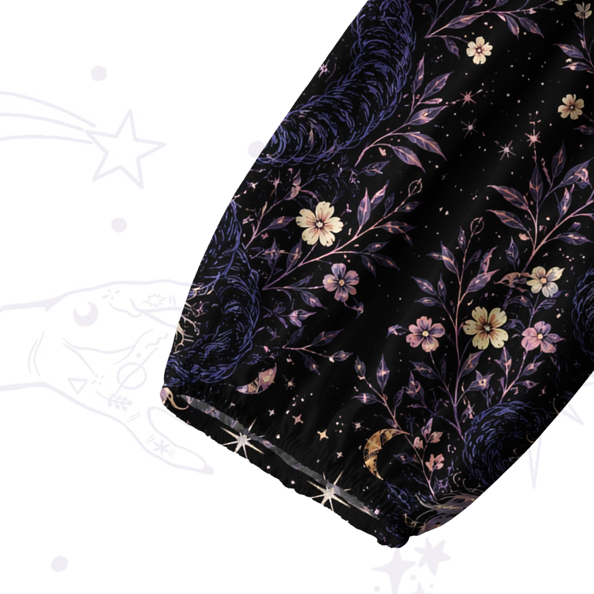 Purplehecate Moon Phase Oracle Cat Split Neck Tie Blouse