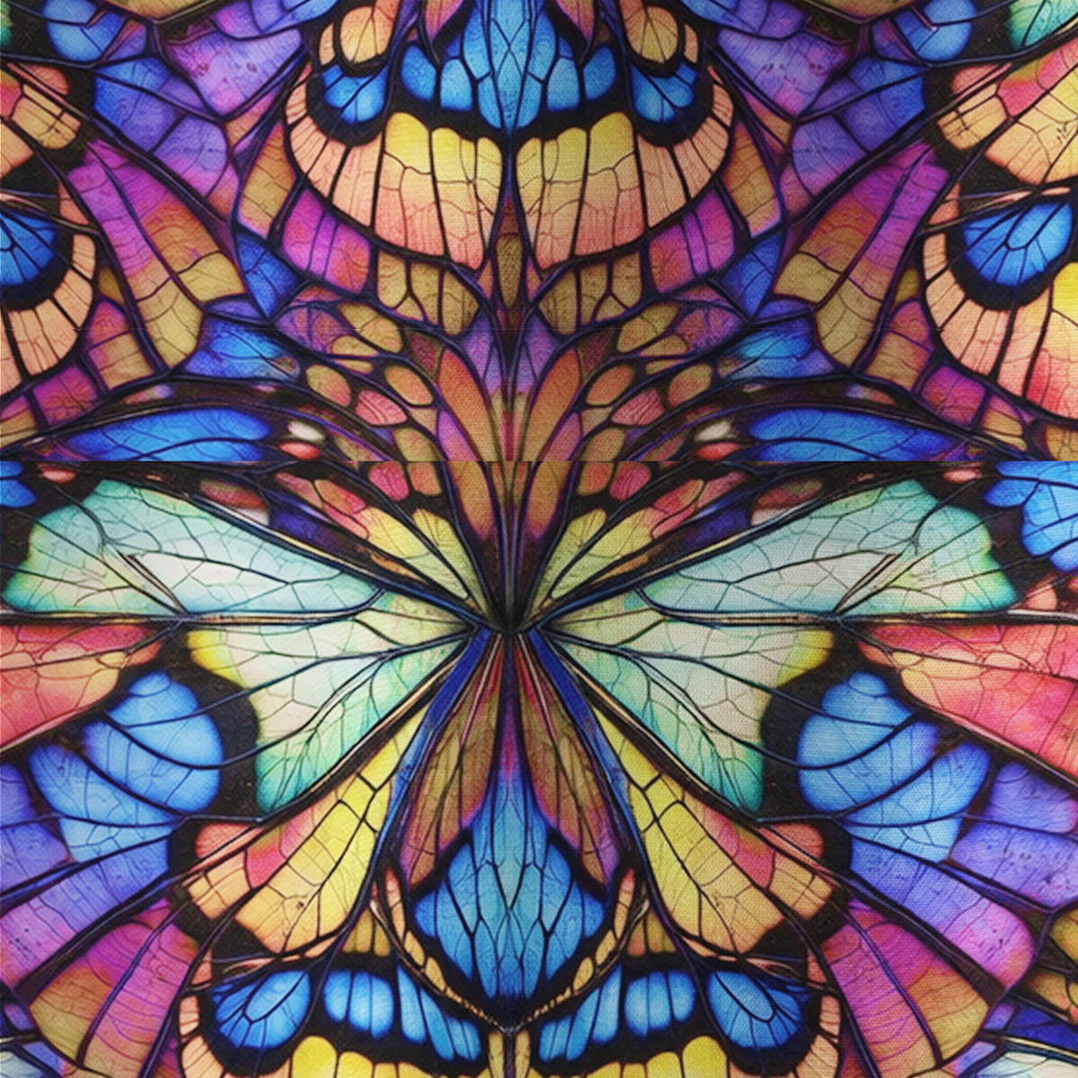 Purplehecate Colorful Butterfly Wing Pattern All Over Print T-Shirt