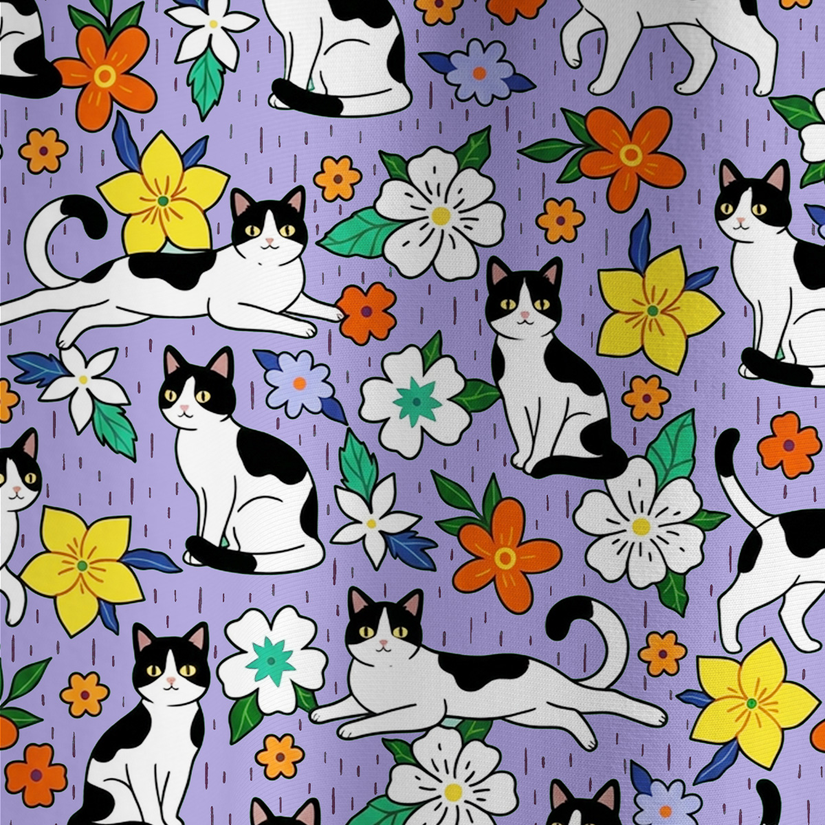 Purplehecate Enchanted Spring Whispering Cat All Over Print T-Shirt