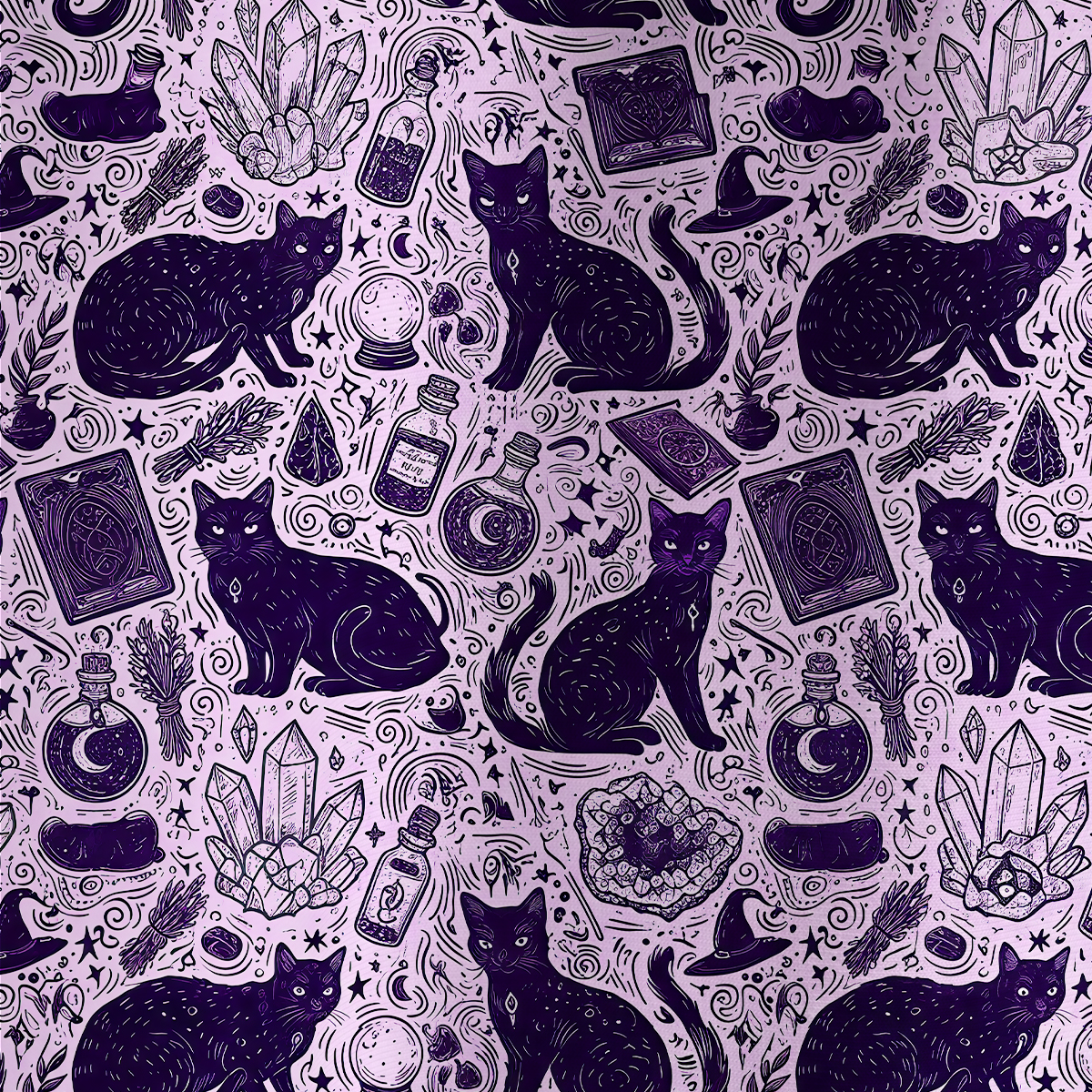 Purplehecate Midnight Black Cat Witch Potion All Over Print T-Shirt