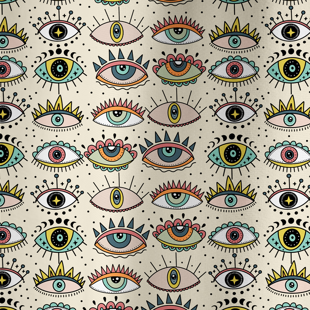 Purplehecate Evil Eye Pattern All Over Print T-Shirt