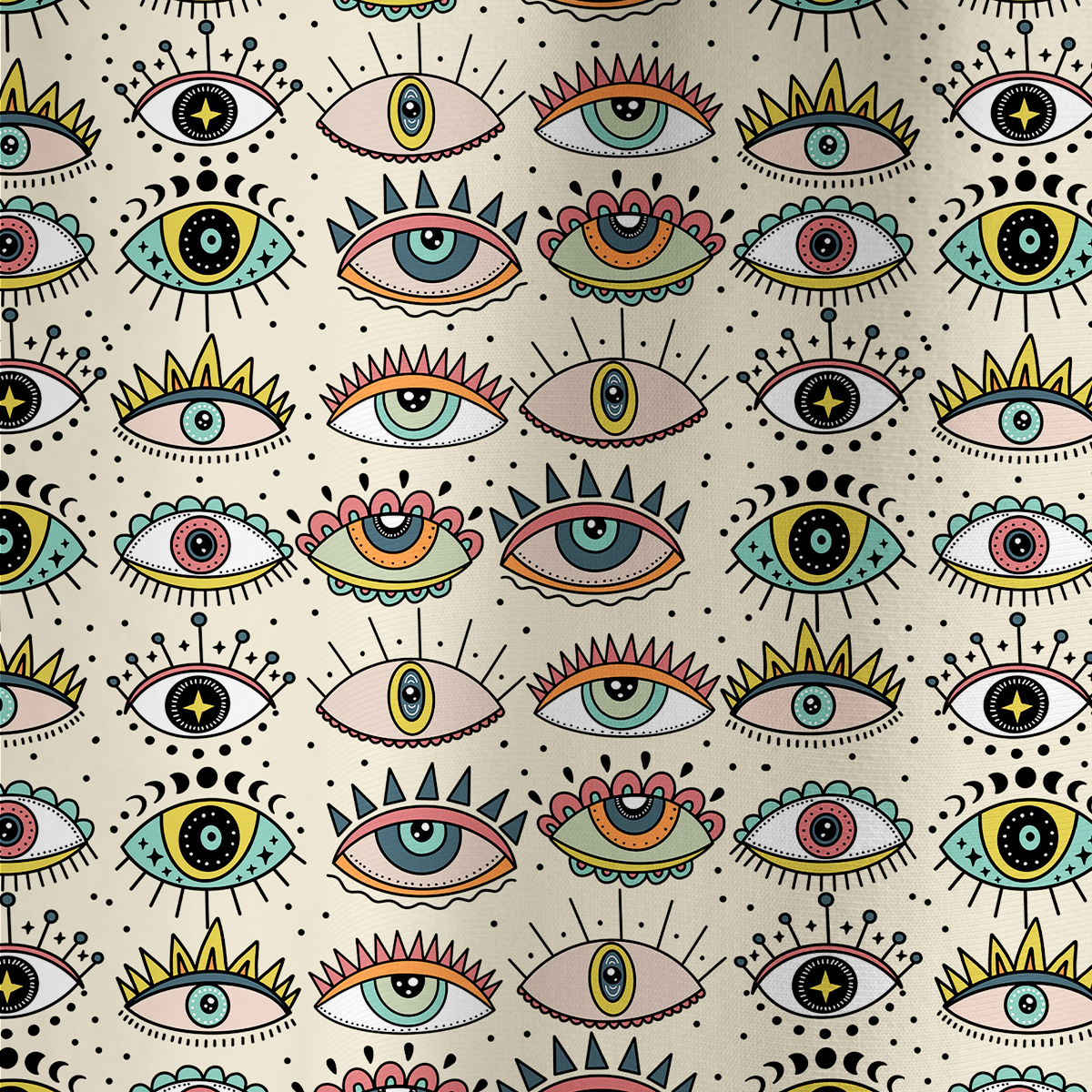 Purplehecate Evil Eye Pattern All Over Print T-Shirt