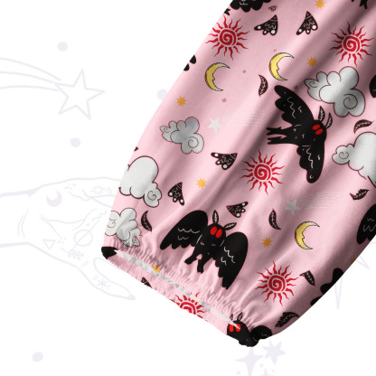 Purplehecate Cryptid Mothman Split Neck Tie Blouse
