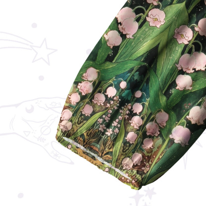 Purplehecate Mystic Secret Lily Fairy Forest Split Neck Tie Blouse