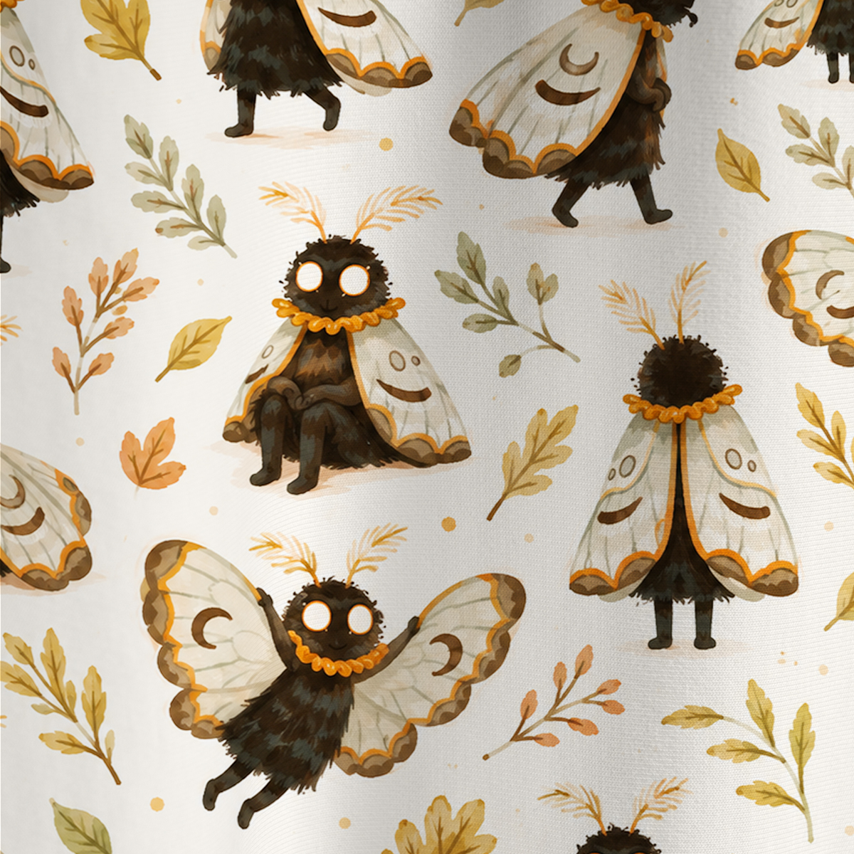 Purplehecate Whimsical Woodland Moths All Over Print T-Shirt
