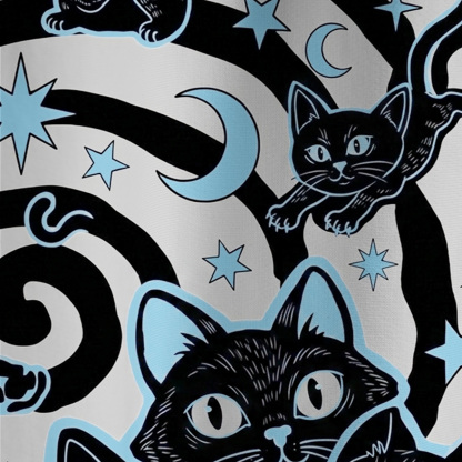 Purplehecate Lunar Magic Black Cat All Over Print T-Shirt