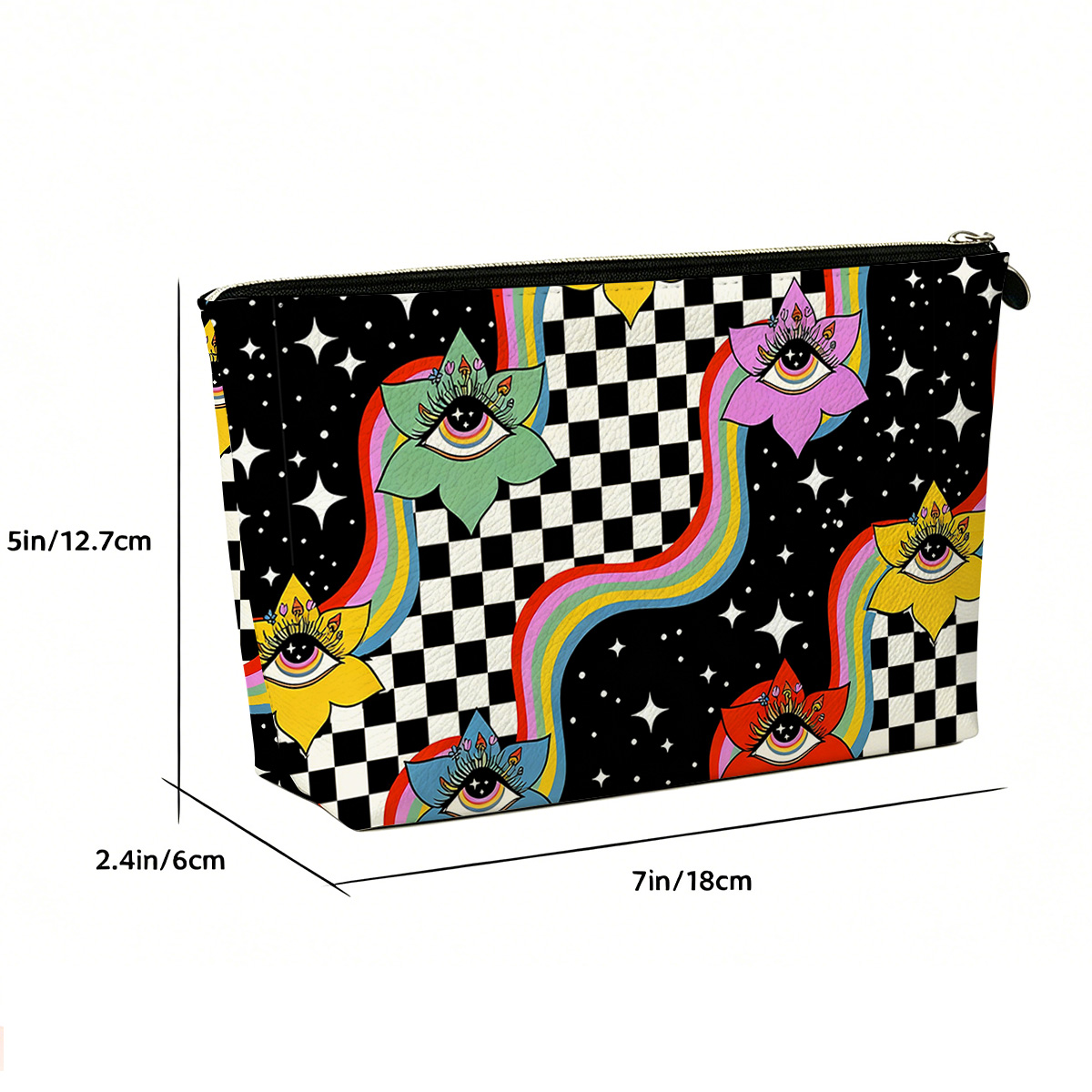 Purplehecate Enchanted Mushroom Eye Blossom Zip Makeup Bag