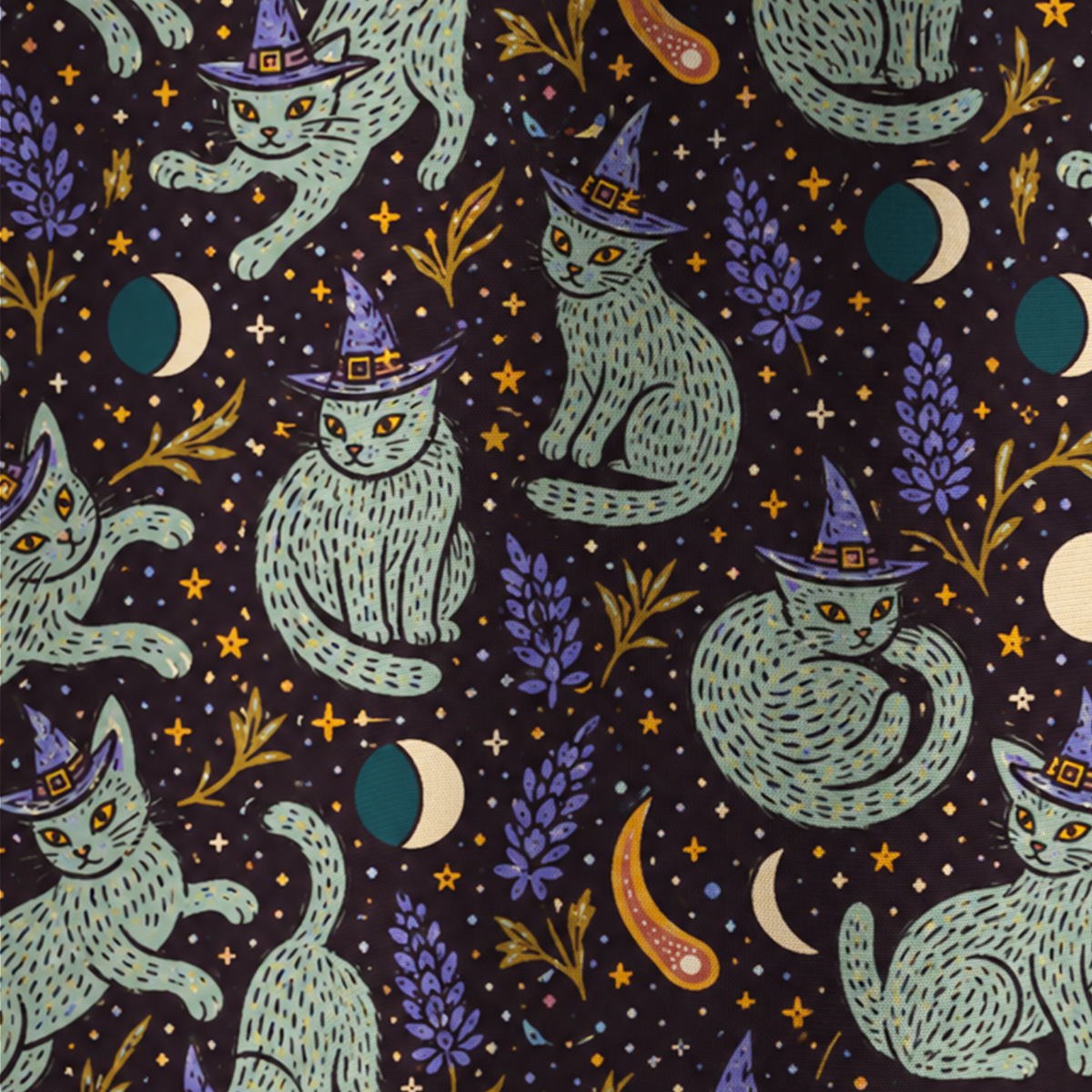 Purplehecate Witchy Black Cat All Over Print T-Shirt
