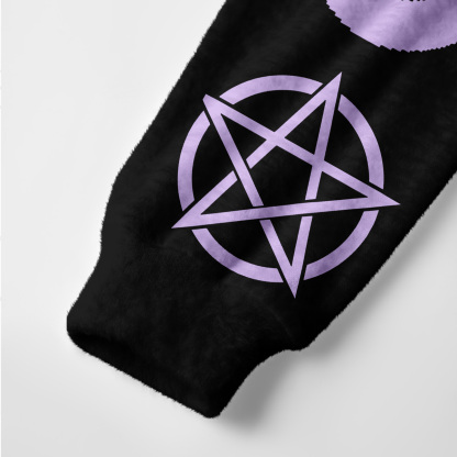 Purplehecate Goth Hex Black Cat Skulls Ugly Cardigan Sweaters