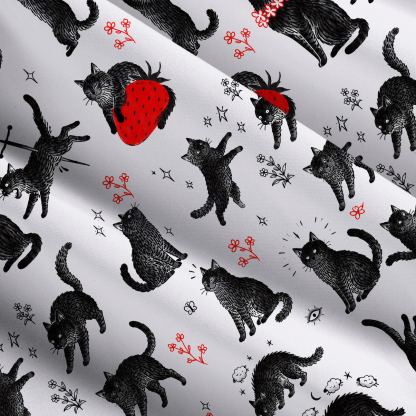 Purplehecate Cats Being Cats Wide Straps Maxi Dress