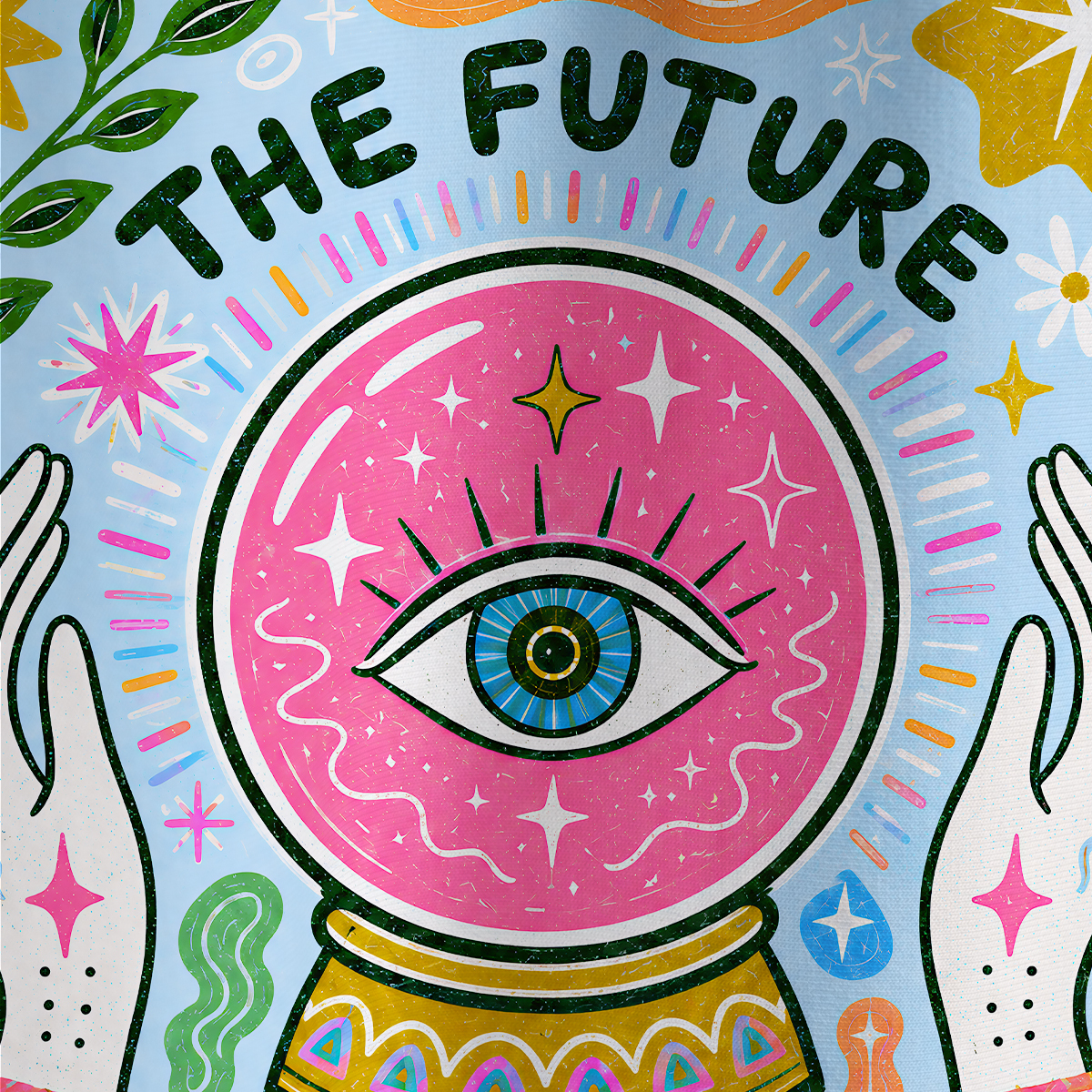 Purplehecate Future Within You Crystal Ball Eye All Over Print T-Shirt
