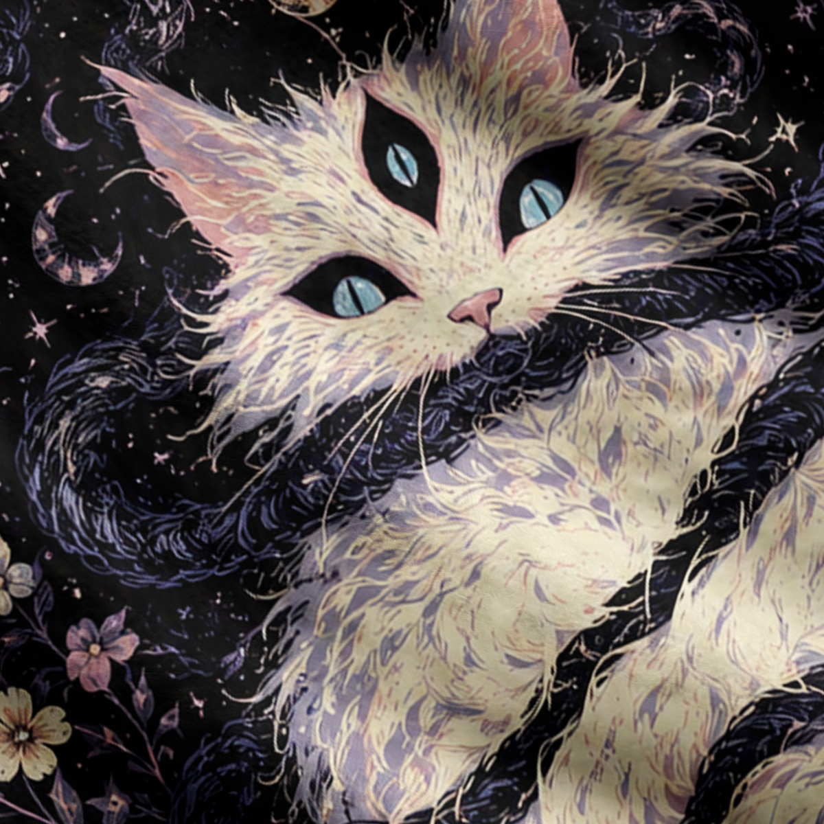 Purplehecate Moon Phase Oracle Cat Ugly Cardigan Sweaters