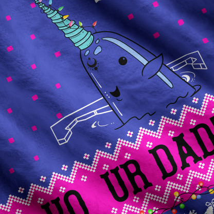 Purplehecate Good Luck Buddy Whale Ugly Cardigan Sweaters