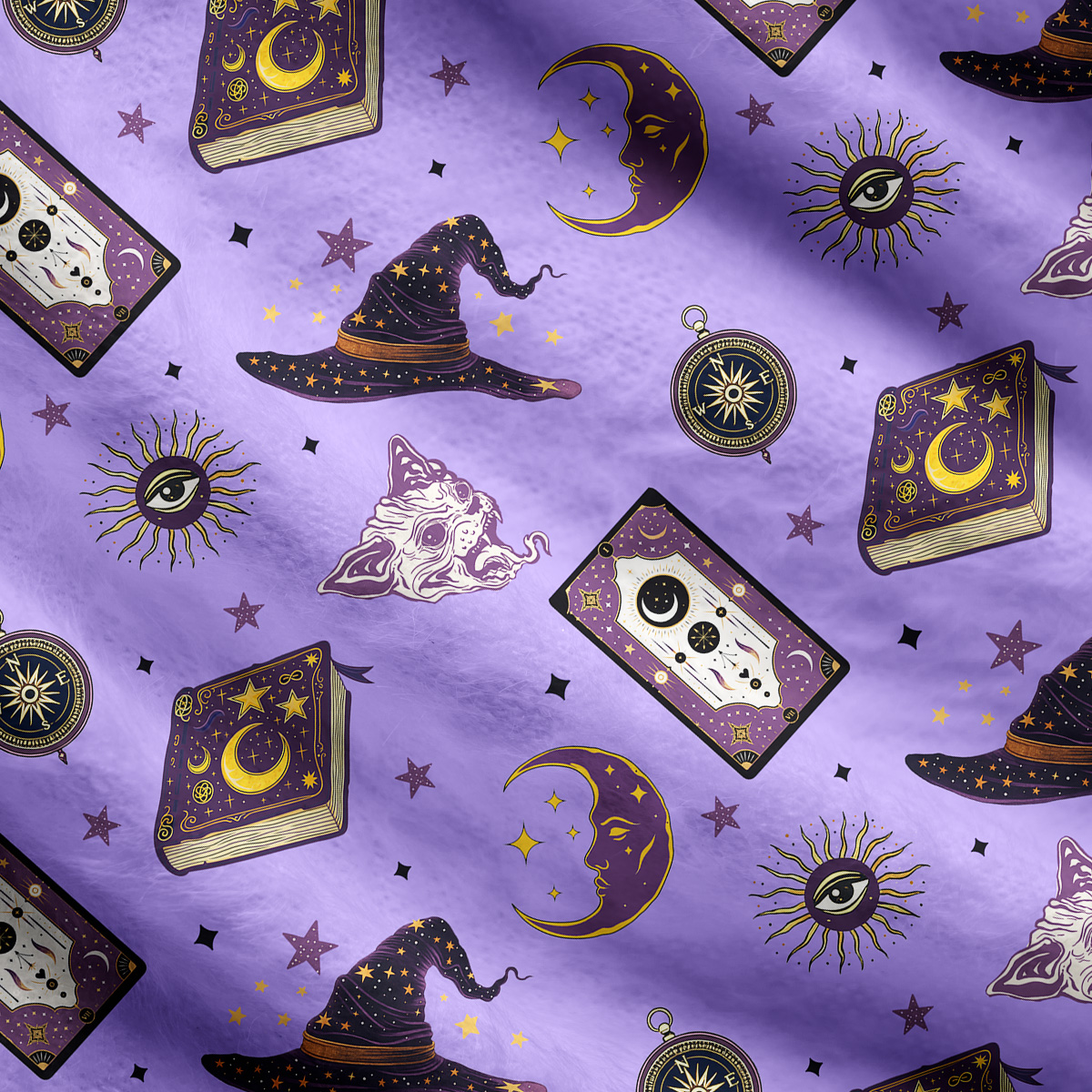 Purplehecate Midnight Witch Tarot Ugly Cardigan Sweaters