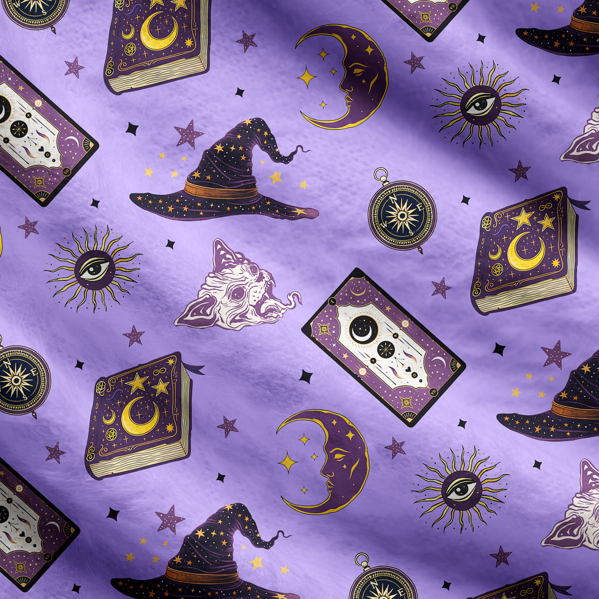 Purplehecate Midnight Witch Tarot Ugly Cardigan Sweaters
