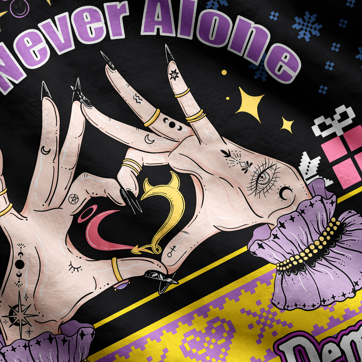 Purplehecate You're Never Alone If You Have Demons Ugly Cardigan Sweaters