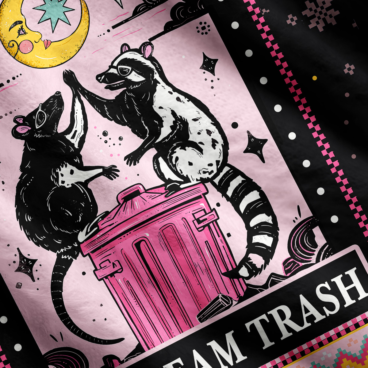 Purplehecate The Team Trash Opossum Ugly Cardigan Sweaters
